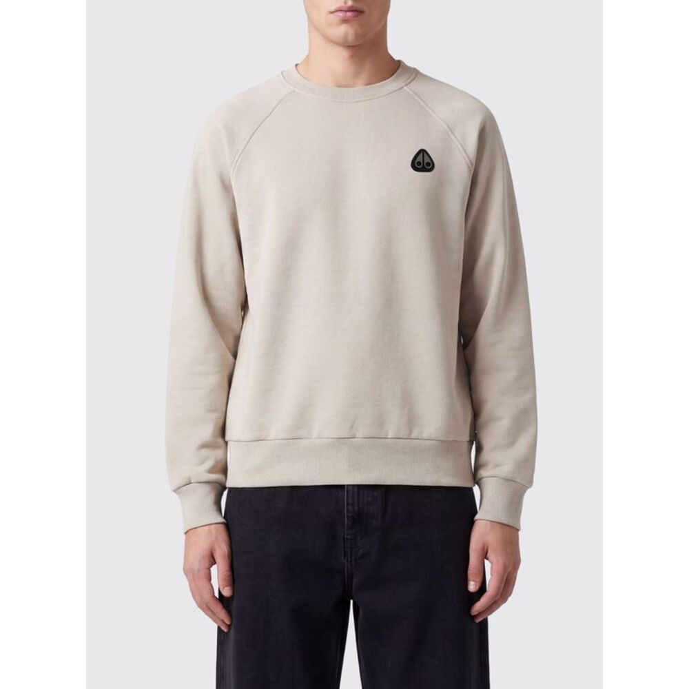Moose Knuckles Men Crew Neck Cotton Jumper Moose Knuckles With Contrast Logo